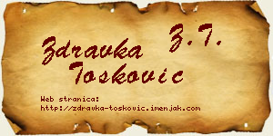 Zdravka Tošković vizit kartica
